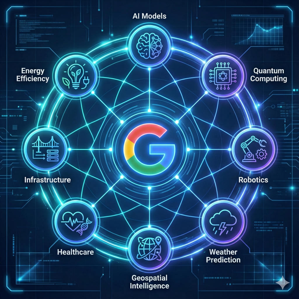 Eight key research breakthrough areas where Google AI achieved major innovations in 2025